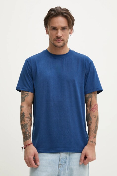 Μπλουζάκι Hollister Co. χρώμα: ναυτικό μπλε, KI324-5089
