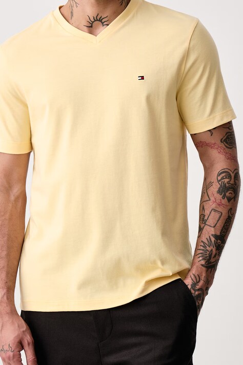Tommy Hilfiger T-shirt męski bawełniany żółty MW0MW39249