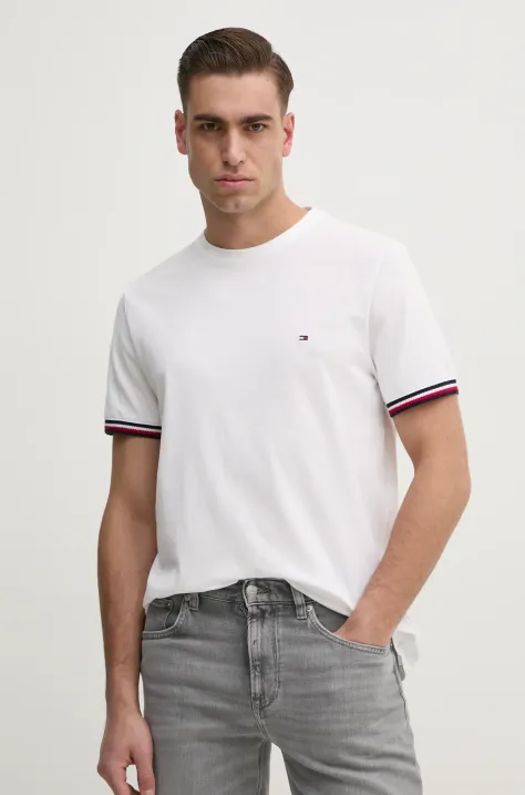 Tommy Hilfiger t-shirt bawełniany męski kolor biały gładki MW0MW38630