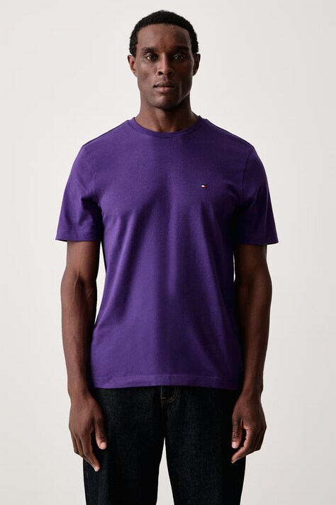 Tommy Hilfiger T-shirt męski bawełniany fioletowy MW0MW39995