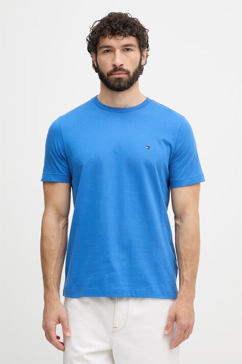 Tommy Hilfiger T-shirt męski bawełniany niebieski MW0MW39995