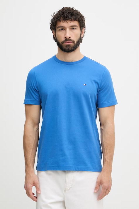Tommy Hilfiger T-shirt męski bawełniany niebieski MW0MW39995