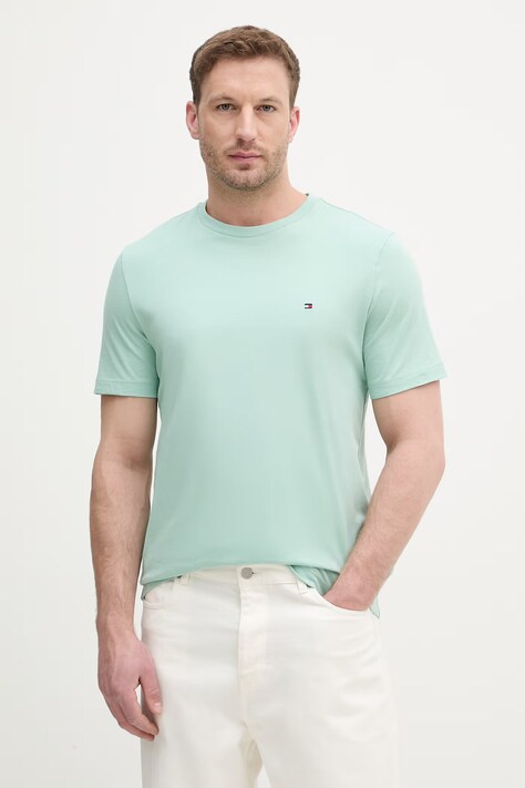 Tommy Hilfiger t-shirt ανδρικό βαμβακερό τιρκουάζ MW0MW39995