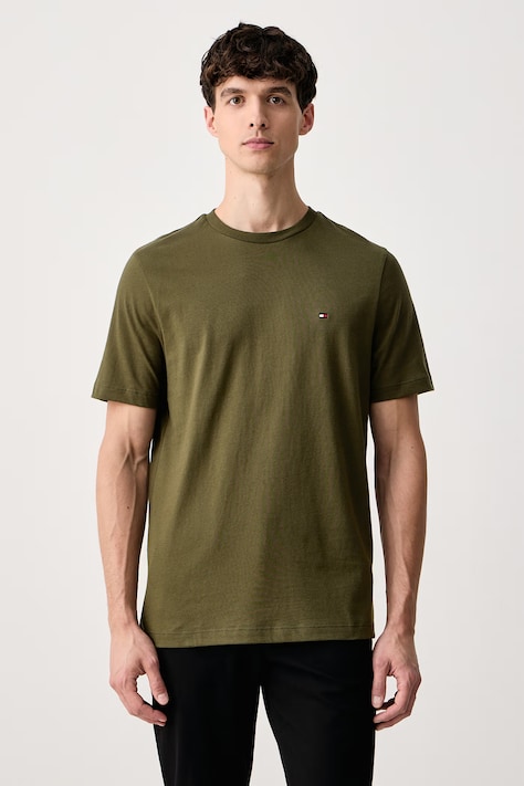 Tommy Hilfiger T-shirt férfi pamut zöld MW0MW39995