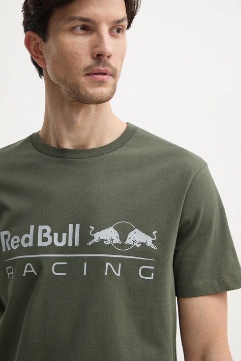Pamučna majica Red Bull Racing x Pepe Jeans LOGO TEE za muškarce, boja: zelena, s tiskom, RM500016