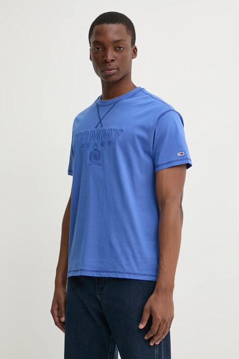 Tommy Jeans tricou din bumbac barbati, cu imprimeu, DM0DM20805