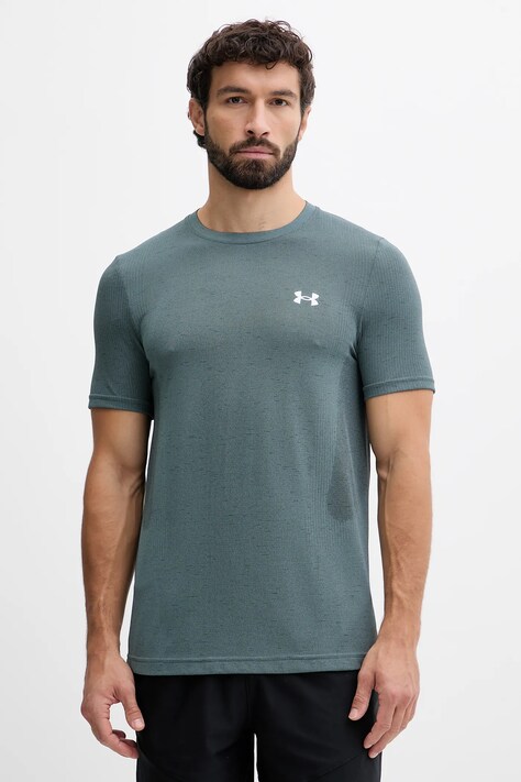 Under Armour t-shirt treningowy Vanish Seamless kolor zielony gładki 1382801