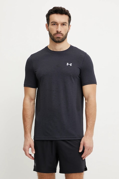 Тениска за трениране Under Armour Vanish Seamless в черно с изчистен дизайн 1382801