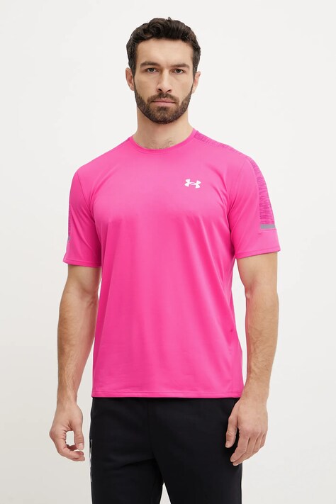 Under Armour tricou de antrenament Tech Utility culoarea roz, cu imprimeu, 1385976