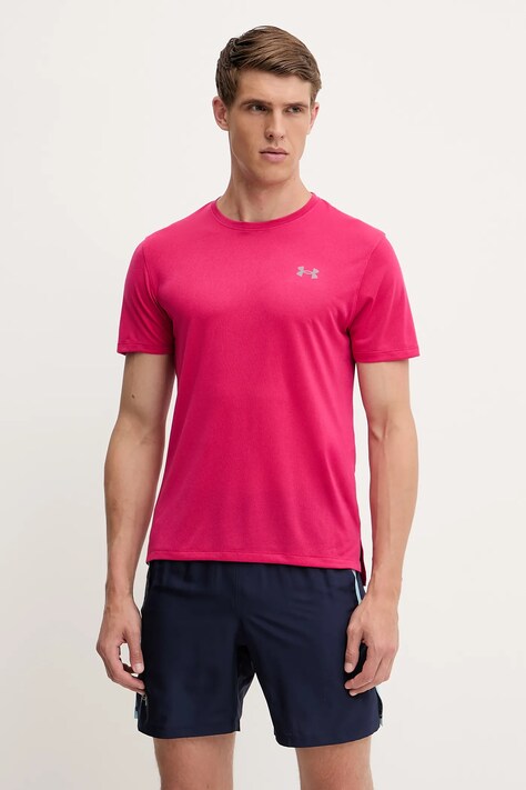 Běžecké tričko Under Armour pánské, růžová barva, 1389807