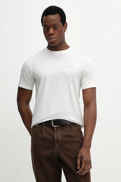 Joop! t-shirt bawełniany męski kolor beżowy z nadrukiem 30045926