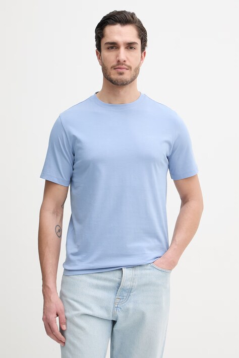 Joop! t-shirt bawełniany męski kolor niebieski z nadrukiem 30045926