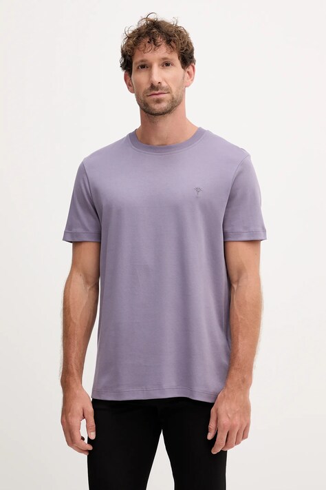 Joop! t-shirt bawełniany męski kolor fioletowy gładki 30045539