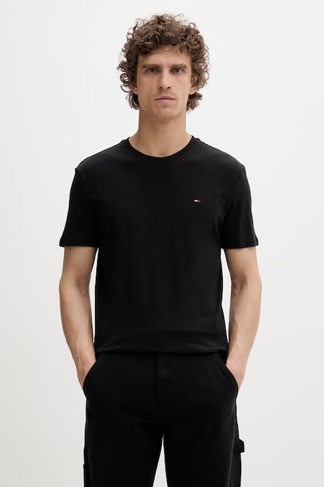 Tommy Jeans T-shirt męskie bawełniane 3-pack czarne DM0DM21579