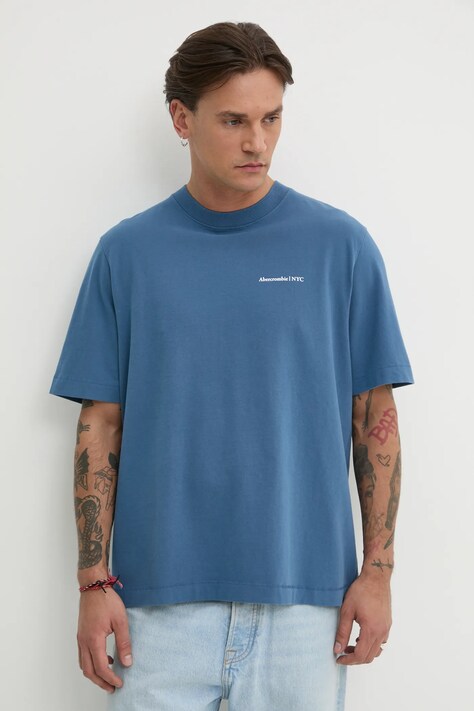 Pamučna majica Abercrombie & Fitch za muškarce, bez uzorka, KI123-5017