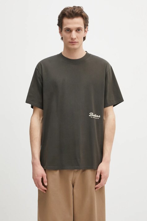 Βαμβακερό μπλουζάκι Barbour Barbour Newclyde OS Fit Graphic T-Shirt ανδρικό, χρώμα: πράσινο, MTS1403