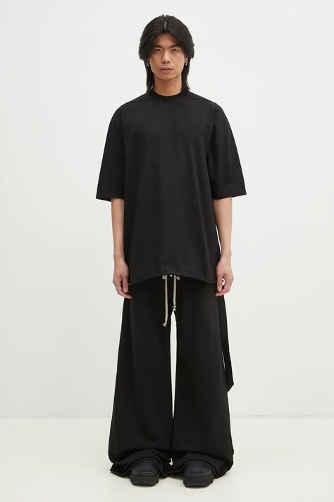 Бавовняна футболка Rick Owens Jumbo Ss T чоловіча колір чорний однотонна DU01E3274.RIG