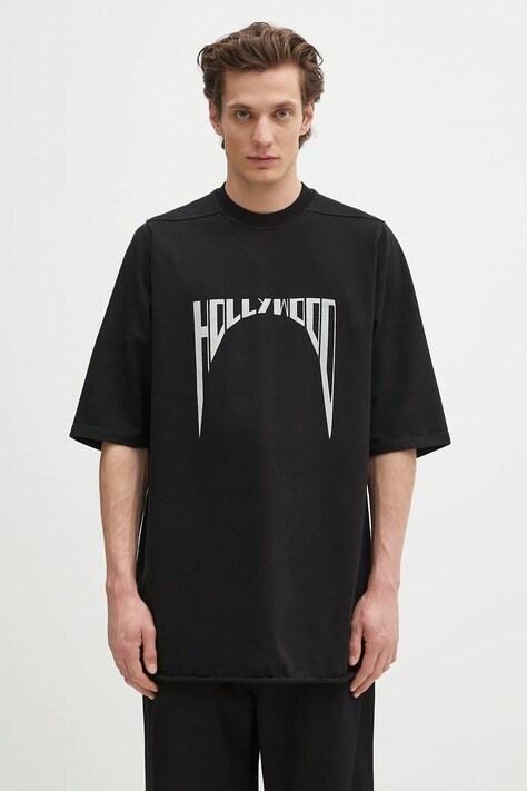 Бавовняна футболка Rick Owens DRKSHDW Jumbo Ss T колір чорний з принтом DU01E3274.RIGEP2