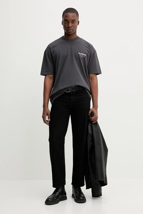 AllSaints tricou din bumbac AMORE culoarea alb, cu imprimeu, M010PC