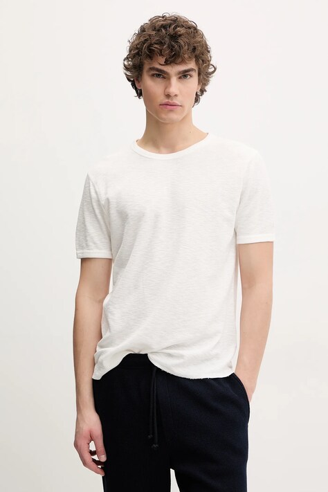 Sunflower tricou din bumbac barbati, culoarea alb, neted, 2048.