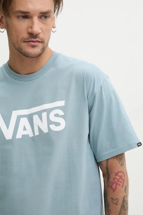Vans t-shirt bawełniany męski kolor szary z nadrukiem VN000GGGCFL1
