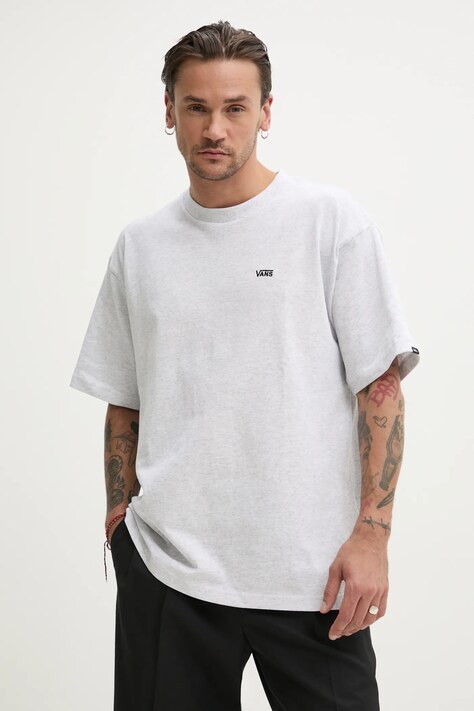 Vans tricou barbati, culoarea gri, neted, VN000P1P1QI1