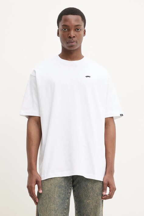 Vans t-shirt bawełniany męski kolor biały z aplikacją VN000P56WHT1