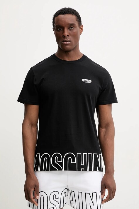 Βαμβακερό lounge t-shirt Moschino Underwear χρώμα: μαύρο, 0712.4303
