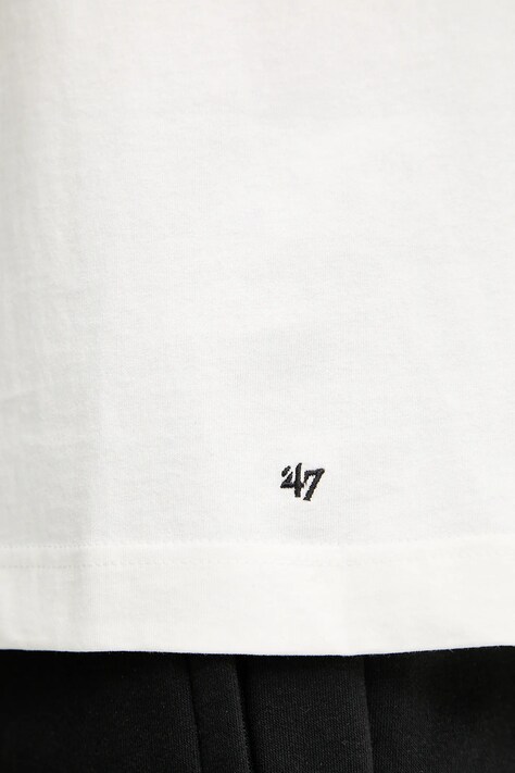 Бавовняна футболка 47 brand MLB New York Yankees — SS25-TSM20T, бежевий — фото 5