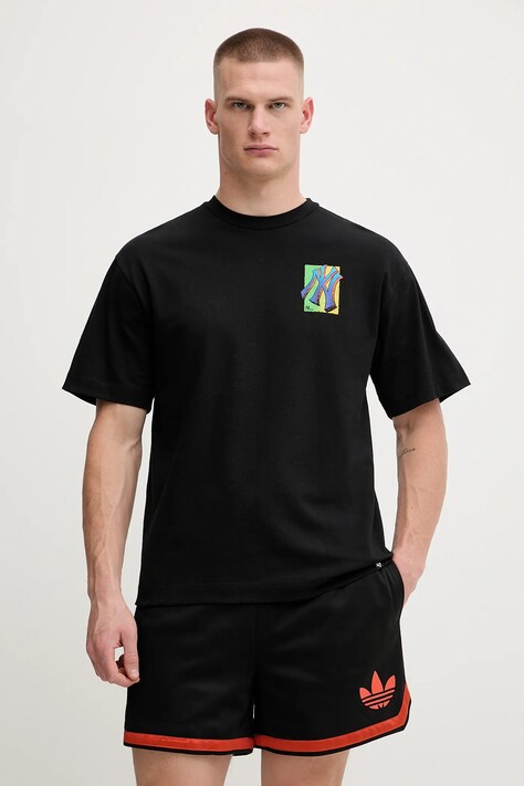 47 brand t-shirt bawełniany MLB New York Yankees męski kolor czarny z nadrukiem BB017TMYZSR656748JK