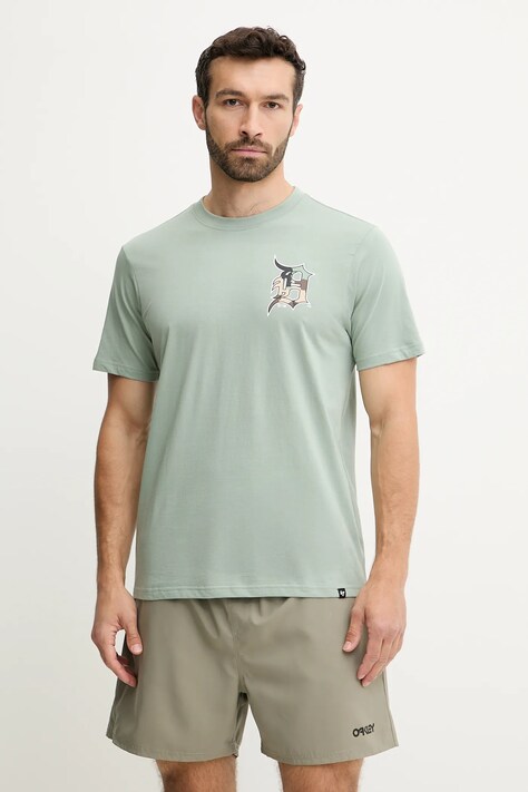47 brand tricou din bumbac MLB Detroit Tigers culoarea verde, cu imprimeu, BB009TEMECH643630K2