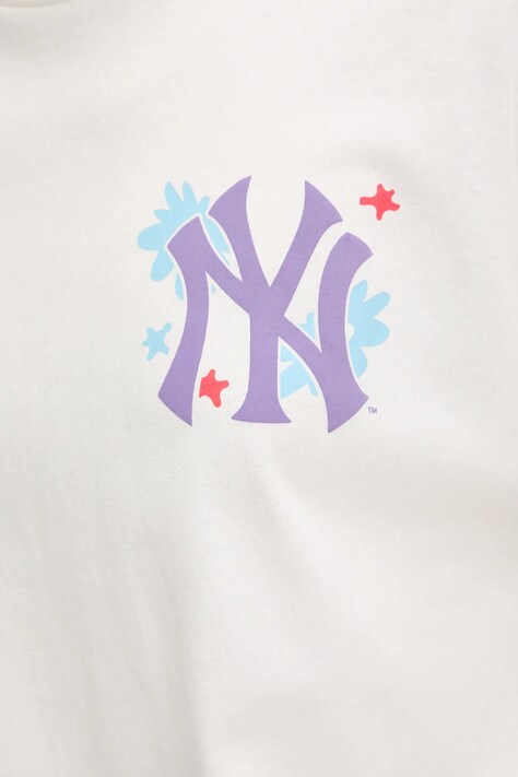 Бавовняна футболка 47 brand MLB New York Yankees — SS25-TSM212, білий — фото 5