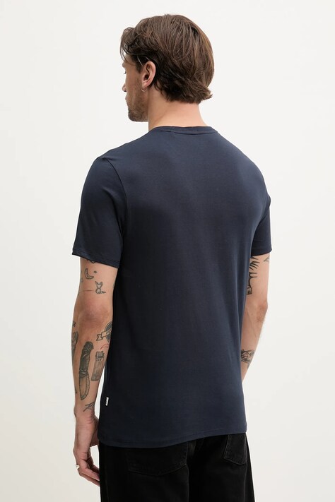 Бавовняна футболка Guess Jeans — SS25-TSM226, темно-синій — фото 3