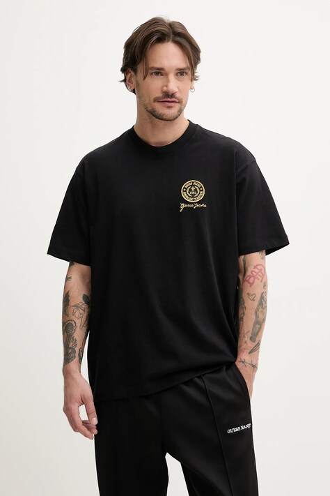 Bavlněné tričko Guess Jeans černá barva, M5GI56 K8FQ4