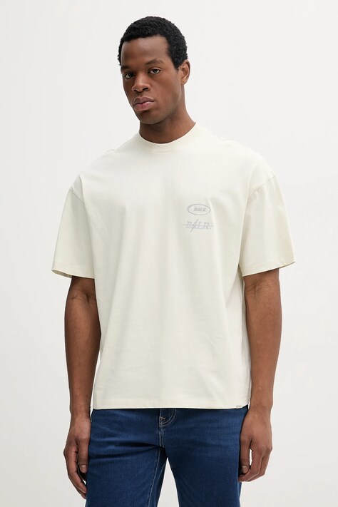 BALR. tricou din bumbac barbati, culoarea bej, cu imprimeu, B1112.1300