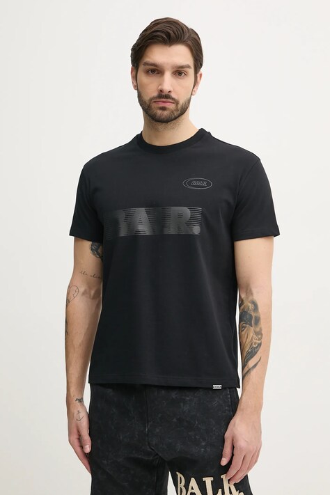BALR. tricou din bumbac barbati, culoarea negru, cu imprimeu, B1112.1301