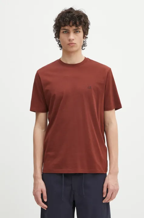 C.P. Company cotton t-shirt men’s orange color with a print 18CMTS030A005100W