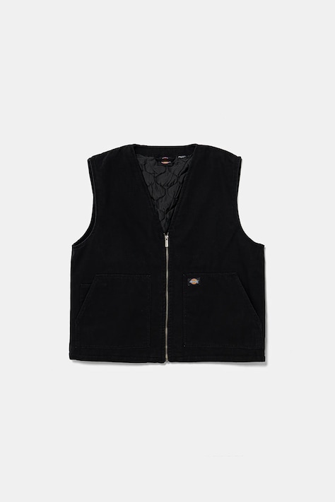 Dickies vestă de blugi bărbați, culoarea negru, de tranziție, DK0A4YQKC401