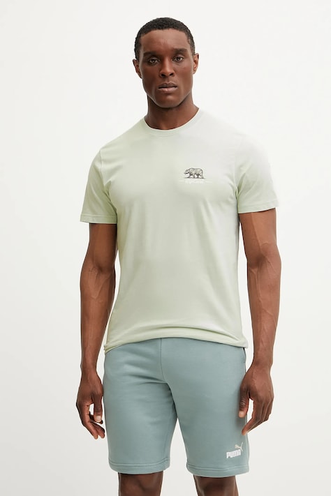 Bavlněné tričko Rip Curl DESTI ANIMALS tyrkysová barva, s potiskem, 0OHMTE
