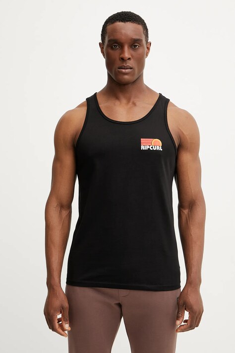 Rip Curl tricou din bumbac SURF REVIVAL culoarea negru, 0OIMTE