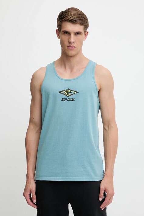 Rip Curl tricou din bumbac RAW ENERGY culoarea turcoaz, 0OKMTE