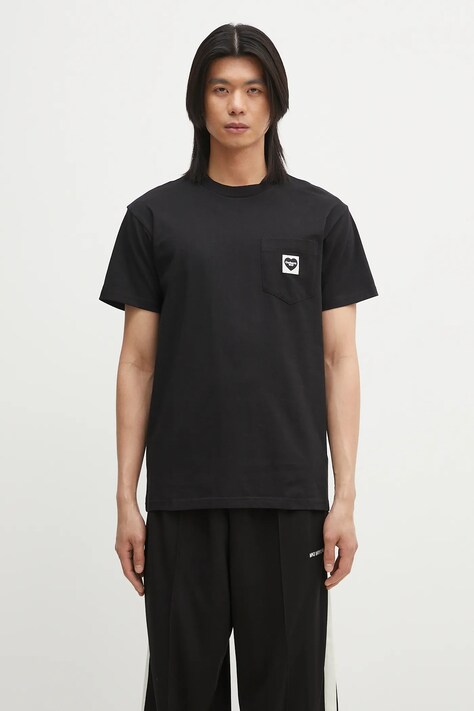 Бавовняна футболка Carhartt WIP S/S Pocket Heart T-Shirt чоловіча колір чорний однотонна I032128.00EXX