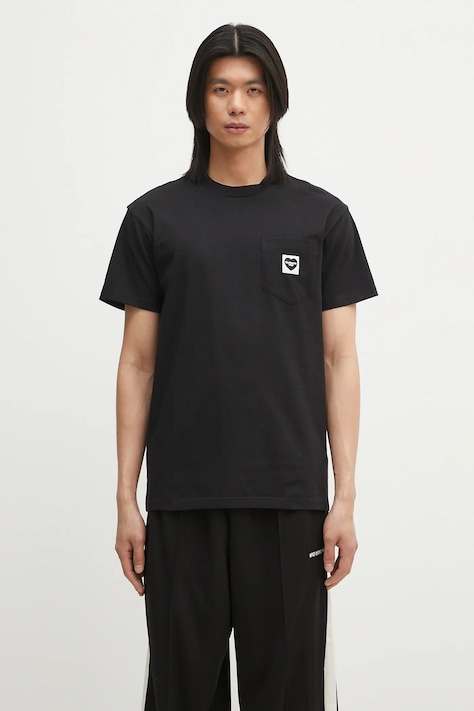 Pamučna majica Carhartt WIP S/S Pocket Heart T-Shirt za muškarce, boja: crna, bez uzorka, I032128.00EXX