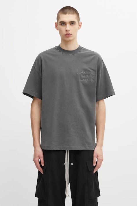 Carhartt WIP t-shirt bawełniany S/S Bait Shack T-Shirt męski kolor szary z nadrukiem I034660.89GD