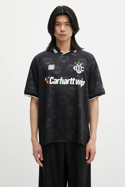 Поло Carhartt WIP S/S Hartt’s Football T-Shirt колір чорний з принтом I034625.2UFXX