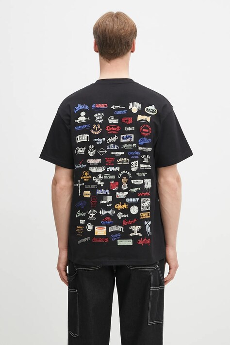 Бавовняна футболка Carhartt WIP S/S Logo T-Shirt чоловіча колір чорний з принтом I034643.89XX