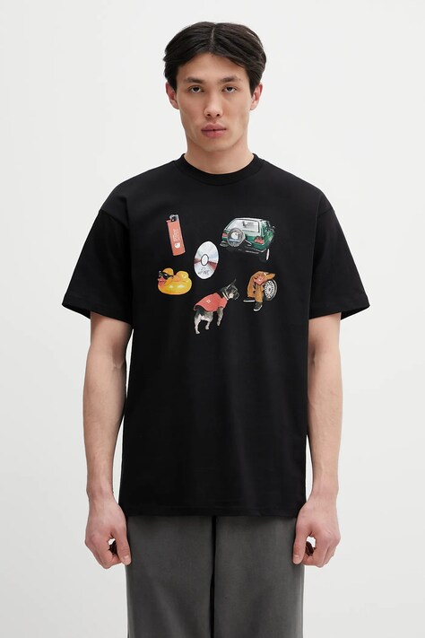 Бавовняна футболка Carhartt WIP S/S Jacob Rochester T-Shirt колір чорний з принтом I034780.89XX