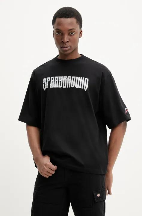 Sprayground t-shirt in cotone uomo colore nero SP695BLK