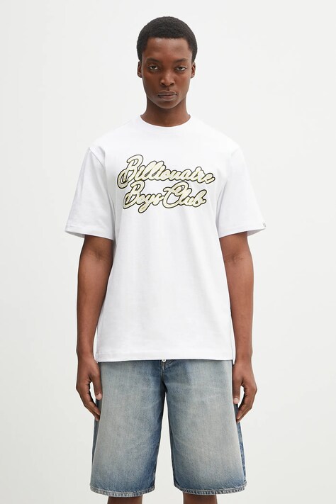 Хлопковая футболка Billionaire Boys Club Diamond Script Logo T-Shirt мужская цвет белый с принтом B25162