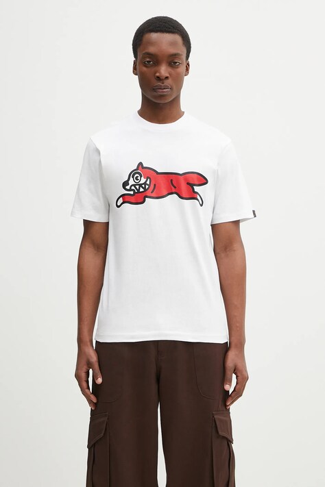 ICECREAM cotton t-shirt Running Dog T-Shirt men’s white color with a print IC23449